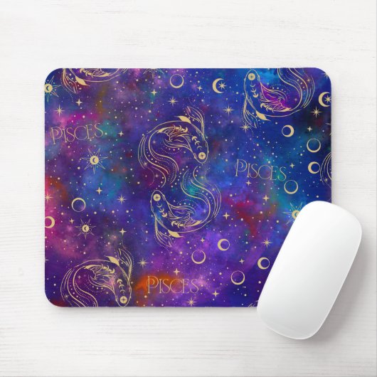 Tapis De Souris Pisces Galaxy (Avec souris)