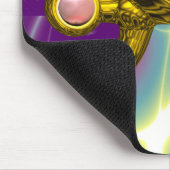 Tapis De Souris PISCES or Zodiac signe d'anniversaire, perles rose (Coin)