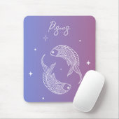 Tapis De Souris Pisces zodiac horoscope étoile signe dégradé (Avec souris)