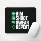Tapis De Souris Piscine Aim Shoot Swear Funny (Avec souris)