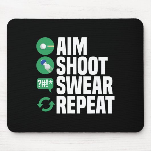 Tapis De Souris Piscine Aim Shoot Swear Funny (Devant)