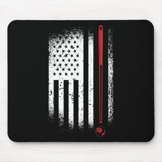 Tapis De Souris Piscine graphique rétro Billard Snooker Billard Cu (Devant)