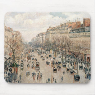Tapis De Souris Pissarro - Boulevard Montmartre, soleil d'après-mi