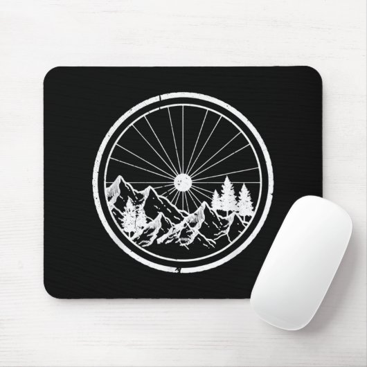 Tapis De Souris Piste cyclable MTB Moderne Black Mountain (Avec souris)