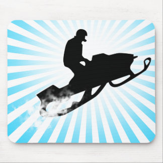 Tapis De Souris piste de motoneige en poudre