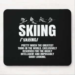 Tapis De Souris Piste de ski alpin Ski de descente Ski de ski Spor