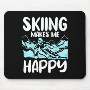Tapis De Souris Piste de ski alpin Ski de descente Skieur Sports F