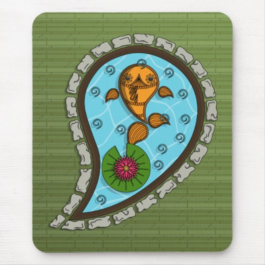 Tapis De Souris Piste le Mousepad de poisson rouge (Devant)