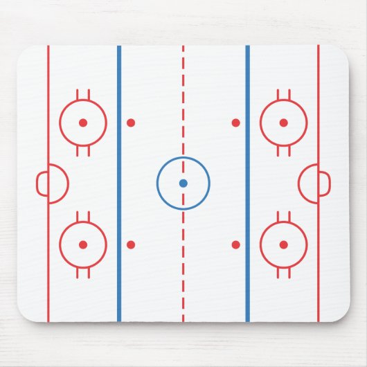 Tapis De Souris Piste Mousepad d'hockey (Devant)