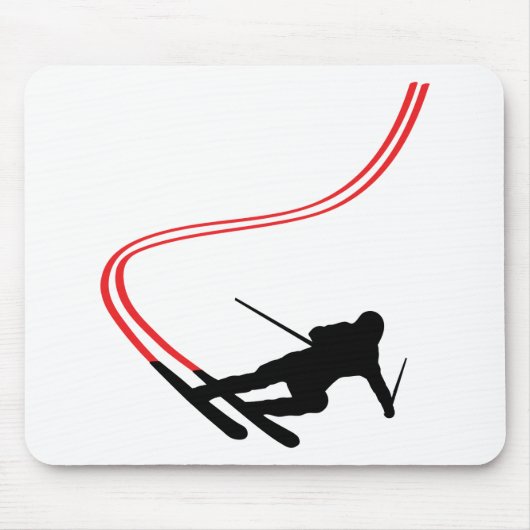 Tapis De Souris piste rouge de ski alpin (Devant)