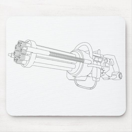 Tapis De Souris Pistolet à rotation Steampunk (Devant)