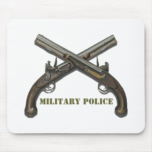 Tapis De Souris Pistolets croisés de police militaire (Devant)