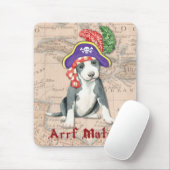 Tapis De Souris Pit Bull Terrier Pirate (Avec souris)