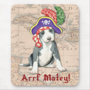 Tapis De Souris Pit Bull Terrier Pirate