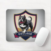 Tapis De Souris Pitbull à l'université : Logo (Avec souris)