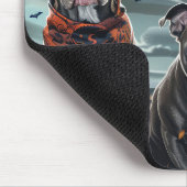 Tapis De Souris Pitbull Halloween Éffrayant (Coin)