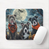Tapis De Souris Pitbull Halloween Éffrayant (Avec souris)
