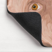 Tapis De Souris Pitbull rouge de nez avec un arrière - plan bleu (Coin)