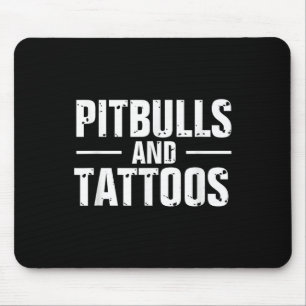 Tapis De Souris Pitbulles et tatouages amusants Amoureux de les ch