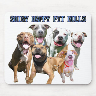 Tapis De Souris Pitbulls heureux brillants Mousepad