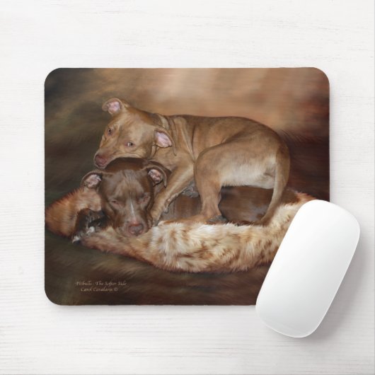 Tapis De Souris Pitbulls - le Mousepad latéral plus doux (Avec souris)