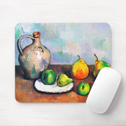 Tapis De Souris Pitcher et Fruit, Paul Cezanne (Avec souris)