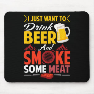 Tapis De Souris Pitmaster Chemise Cadeau Tee Boire Bière Fumée Via