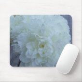 Tapis De Souris Pivoine blanche Mousepad (Avec souris)