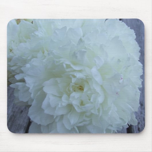 Tapis De Souris Pivoine blanche Mousepad (Devant)