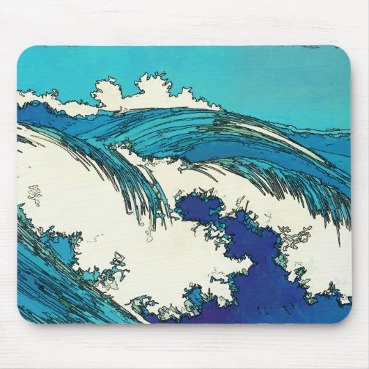 Tapis De Souris PixDezines konen uehara vagues océaniques, 上 原 (Devant)