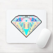 Tapis De Souris Pixel art gem diamant (Avec souris)