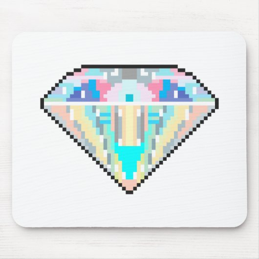 Tapis De Souris Pixel art gem diamant (Devant)