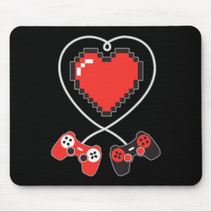 Tapis De Souris Pixel Art jeu vidéo Contrôleur Valentines Jour Jeu