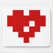 Tapis De Souris Pixel Coeur 8 bits Amour (Devant)