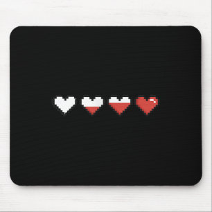 Tapis De Souris Pixel de poche mignonne Coeur rouge Saint Valentin