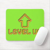 Tapis de souris Pixel Level Up Joueur Rétro (Avec souris)