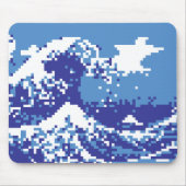 Tapis De Souris Pixel Tsunami Blue 8 Bit Pixel Art (Devant)