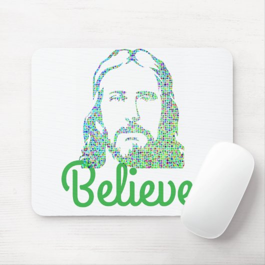 Tapis De Souris Pixeled Image of Jesus Desktop Computer Mousepad (Avec souris)