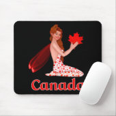 Tapis De Souris Pixie canadienne avec feuille d'érable (Avec souris)