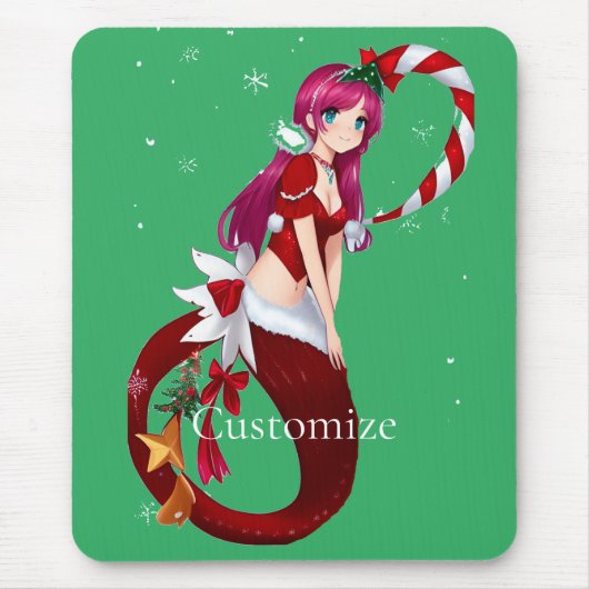 Tapis De Souris Pixie de Noël Mermaid Thunder_Cove (Devant)