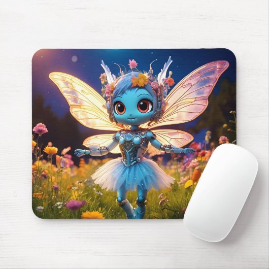 Tapis De Souris Pixie Robot Ballerina Danser en Fleur sauvage (Avec souris)