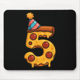 Tapis De Souris Pizza 5e anniversaire 5 ans Vieux parti Casquette