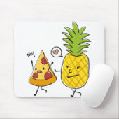 Tapis De Souris Pizza à l'ananas (Avec souris)