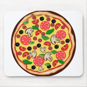 Tapis De Souris Pizza Alimentation Clipart Icon Pepperoni Fromage