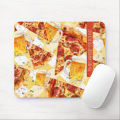 Tapis De Souris Pizza & bière - Pro ici homme garder votre distanc (Avec souris)