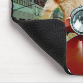 Tapis De Souris Pizza cat - chat - livraison de pizza (Coin)