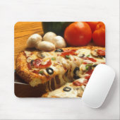 Tapis De Souris Pizza délicieuse (Avec souris)