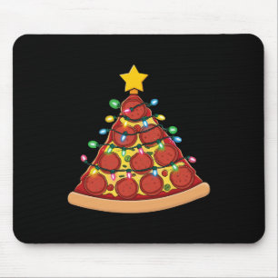 Tapis De Souris Pizza Noël Arbre Lumières Noël Garçons Hommes Crus