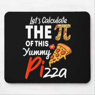 Tapis De Souris Pizza Pun De Jour National Funny Enseignant Math E