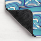 Tapis De Souris Placas tortas azuis de traços brancos, encaixados. (Coin)